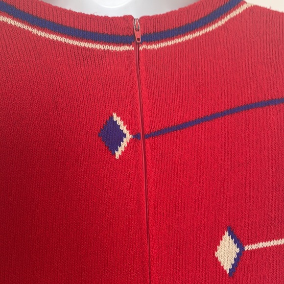 ADOLFO NEW YORK Vintage Knit geo patterned dress - Picture 8 of 9